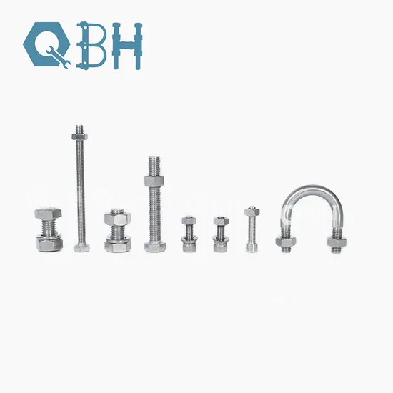 Qbh SS304/SS316 스테인레스 스틸 DIN933 전체 절반 스레드 육각형 육각형 육각 예비 패스너 피팅 부품 Ss 볼트 및 너트